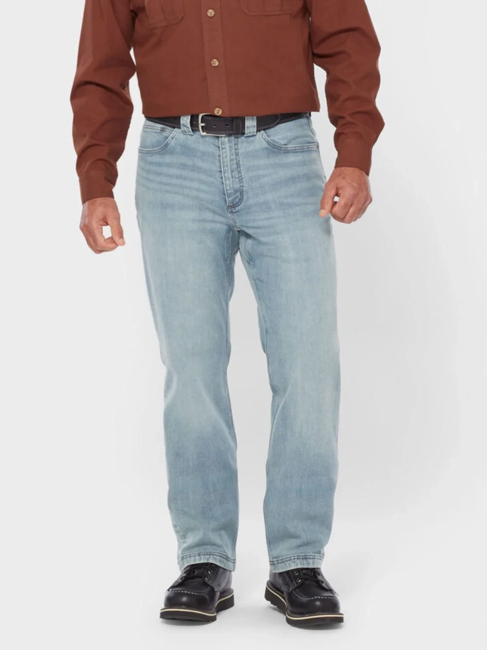 Duluth Ballroom Double Flex Relaxed Fit Jeans Light Wash Denim 46x30 NWT IN PKG